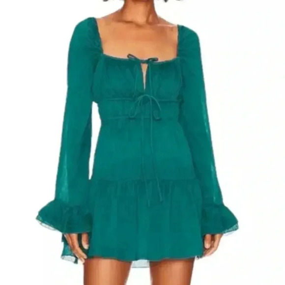 House of Harlow 1960 Dresses & Skirts - House Of Harlow 1960 Lara Deep Teal Midi Dress Size Medium